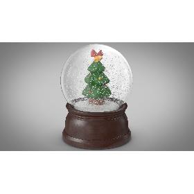 Snow Globe with Christmas Tree 4 3D model